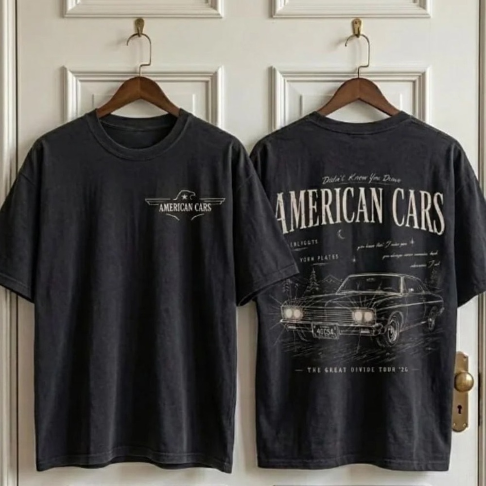Noah Kahan The Divide Tour Shirt American Cars